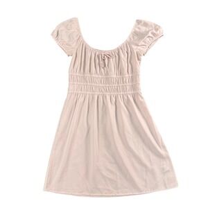 Bebop Womens Pink Off Shoulder Smocked Waist Dress Romantic Cottagecore M